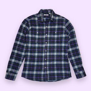 Gustin #1008 Vintage Wool Alpaca Plaid Rugged Long Sleeve Shirt NWOT Size L